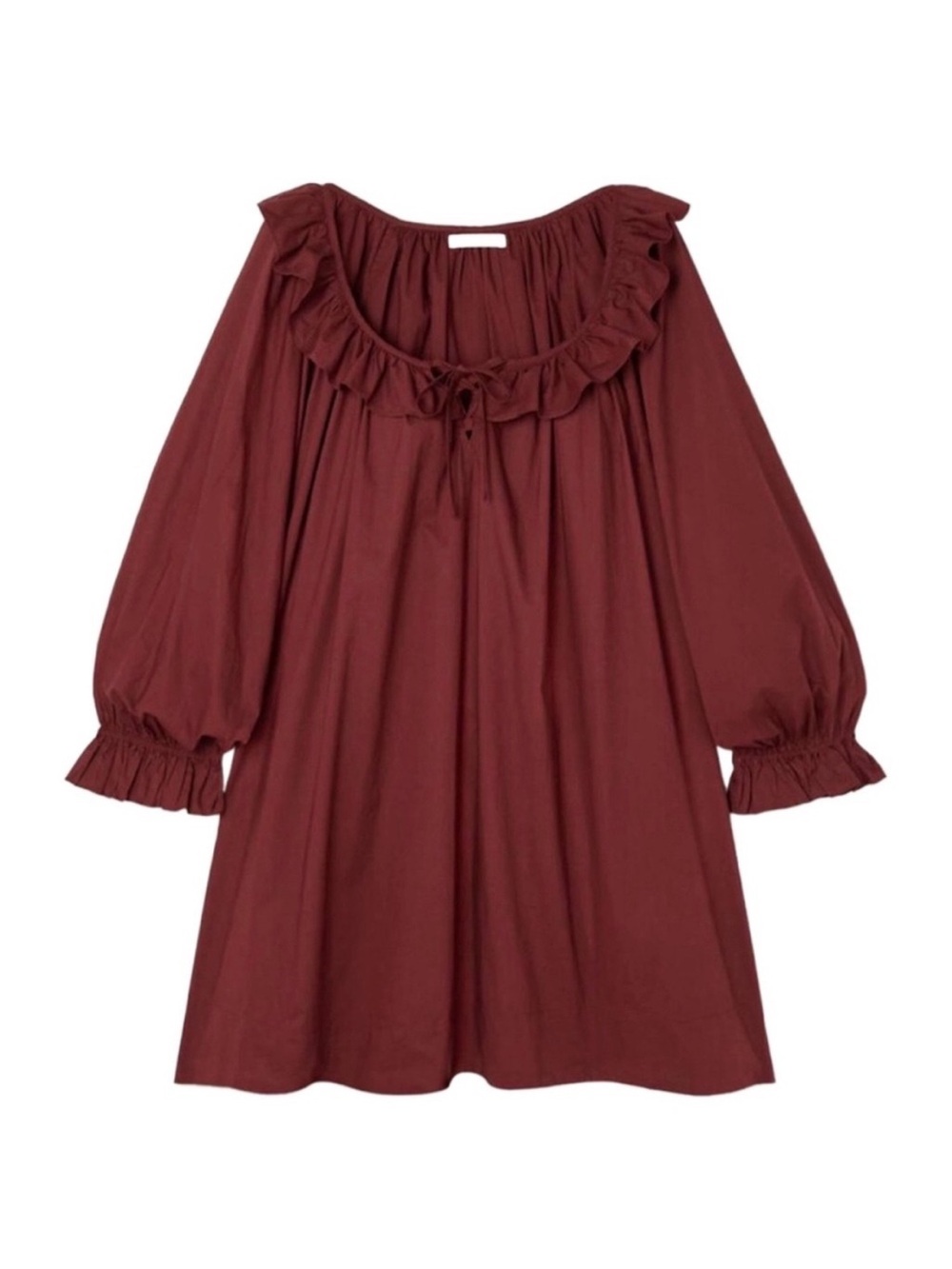 Doen Jilian Ruffled Cotton-poplin Mini Dress